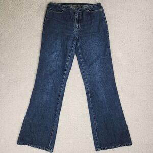 DKNY Jeans Womens 8 Medium Wash Blue High Rise Bootcut 100% Cotton Denim Jeans